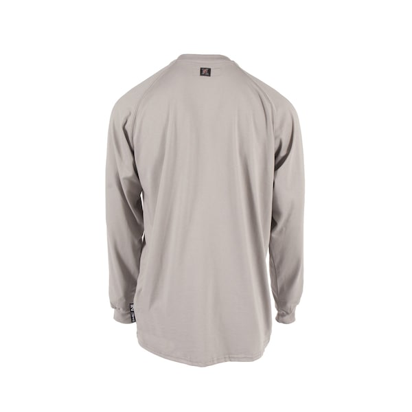 Workwear 6 Oz Cotton FR Henley Shirt-GY-5X
